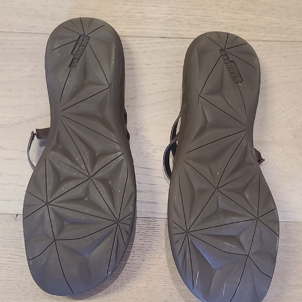 Merrell Women's Brown Multi-Strap Slide Sandals - Picture 2 of 3